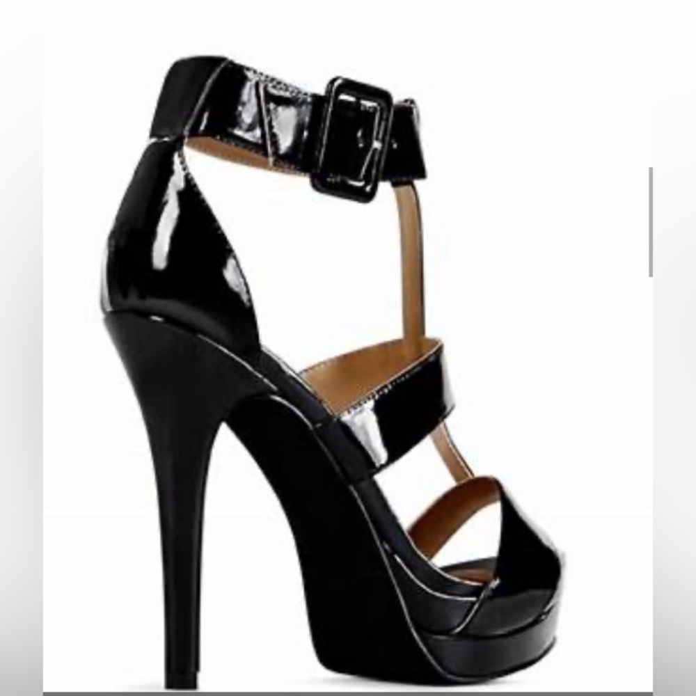 JustFab Jacinta platform heels in Black
